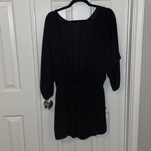 Black romper/ swim cover up- loose back